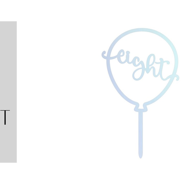 Accesorii decorative, Ogdoa Genethlia Mpaloni Keik Topper, plywood, 3mm-4mm, wenge, 20x20cm