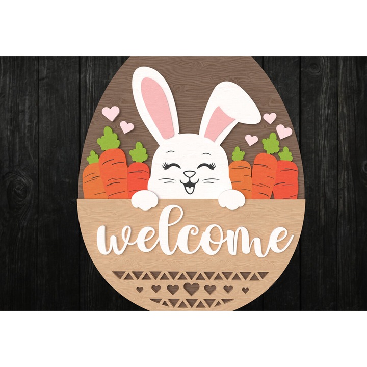 Iepuras de Paste Dimensiune 30x20 cm