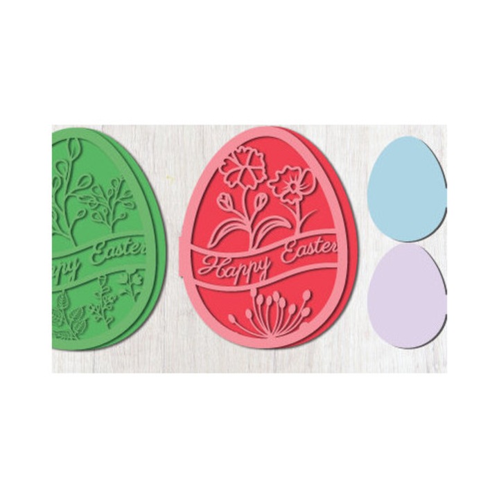 Set felicitari din lemn Plywood 3mm-4mm, Intrahome, 15x15 cm