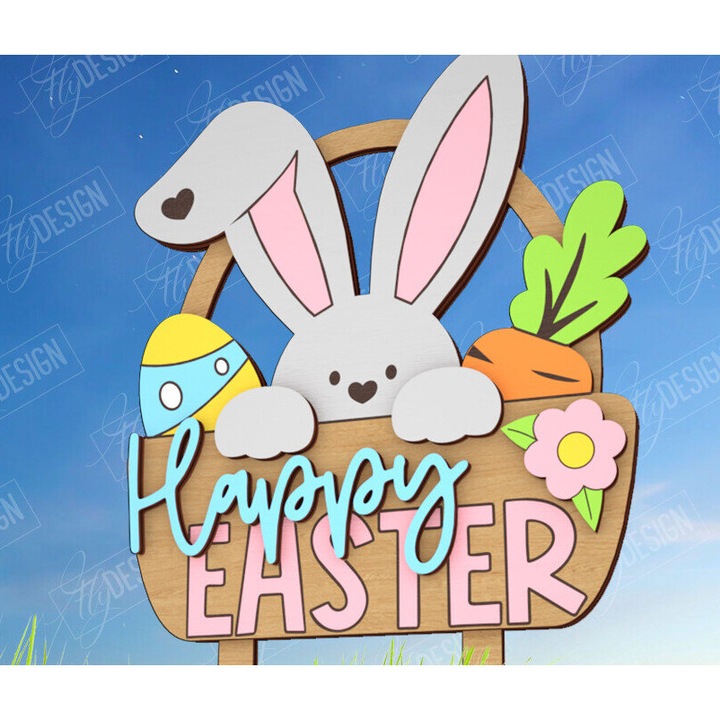 Accesorii decorative, Intrahome, Paschalies ston kepo tou Pascha, 3mm-4mm, 15x15cm