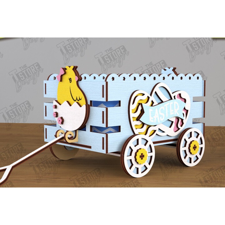 Carut pascalin din lemn, Intrahome, 3mm-4mm, culoare wenge, dimensiune 15x15cm