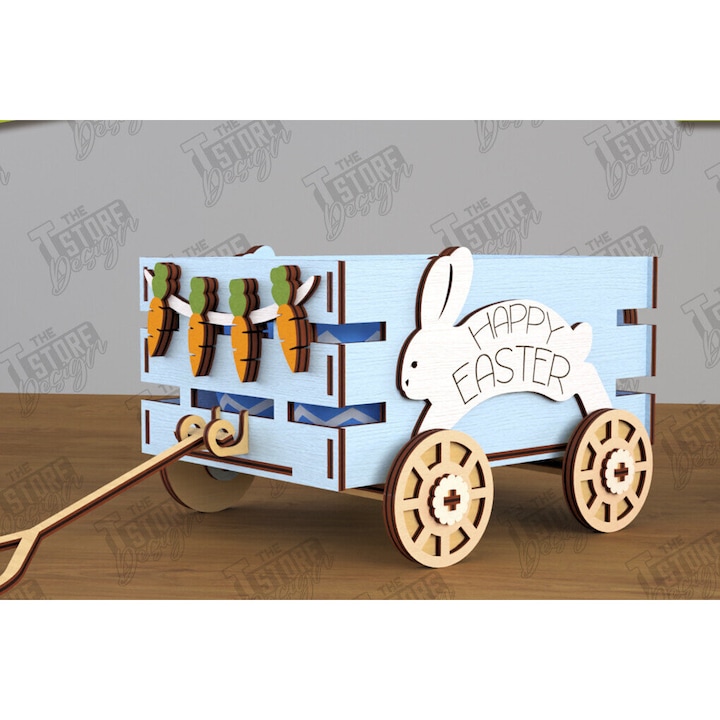 Carut pascalin din lemn, Intrahome, 3mm-4mm, culoare wenge, dimensiune 15x15cm