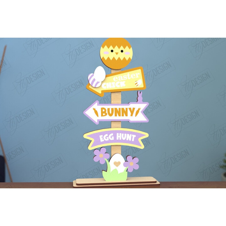 Decoratiun de Paste, Intrahome, 15x15cm, multicolor