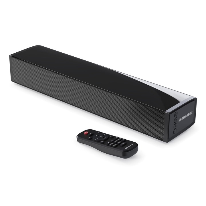Bara de sunet Oakcastle SB40, Mini Bluetooth, 60W, HDMI ARC, cu suport de perete și telecomandă
