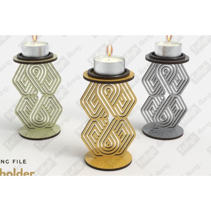 Suporturi lumanari, Intrahome, Kompse Geometrike Keropega, 3mm-4mm, 20x20cm