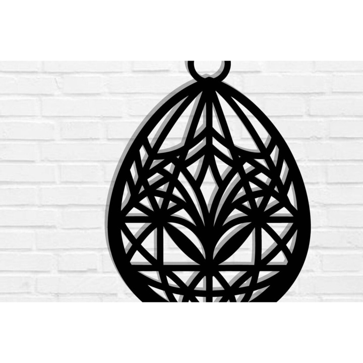 Ou de Paste din lemn de plywood, Intrahome, 3mm-4mm, negru, dimensiuni 40x50cm