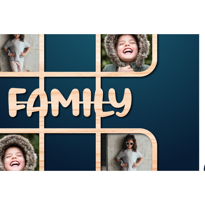 Rame foto clasice, Intrahome, 20x25cm, din plywood 3mm-4mm, set de 2 bucati