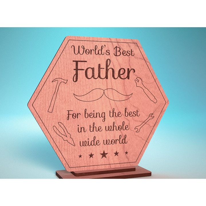 Felicitare personalizata, Intrahome, din plywood, 3mm-4mm, culoare wenge, dimensiune 10x15cm