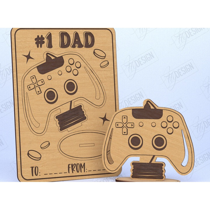 Felicitare personalizata, Intrahome, din plywood, 3mm-4mm, culoare wenge, dimensiune 10x15cm