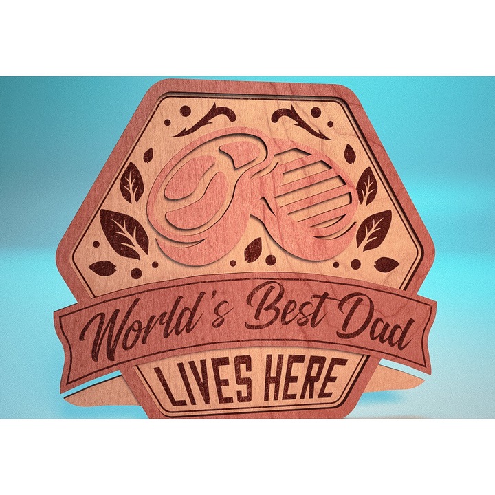 Placa din lemn de plywood, Intrahome, 3mm-4mm, culoare wenge, 30x20cm