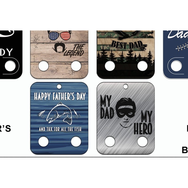 Pachet felicitari din lemn plywood 3mm-4mm, Intrahome, 30x20cm, pentru Ziua Tatalui