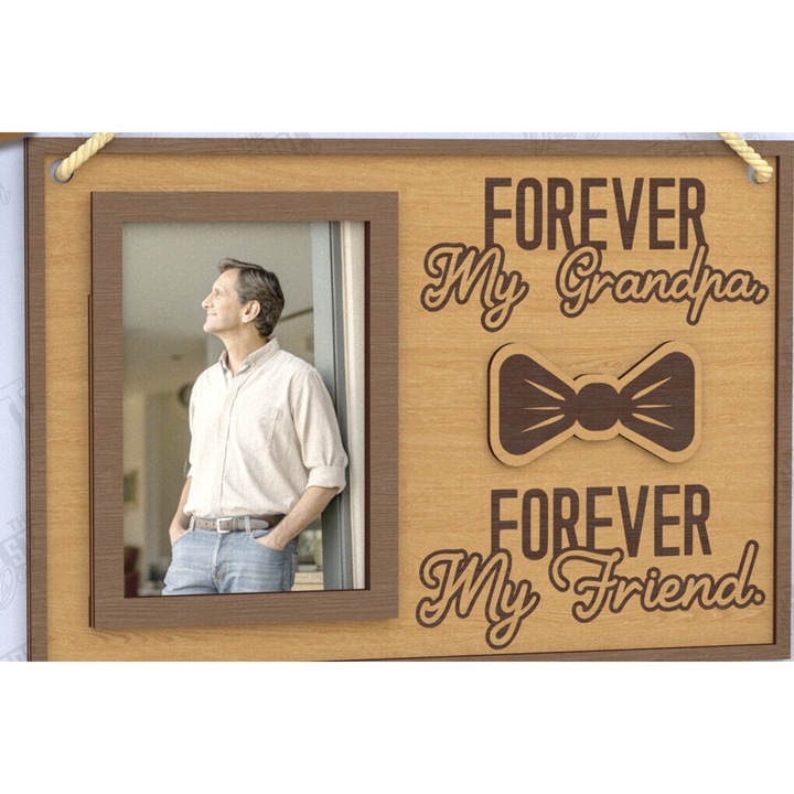 Rame foto clasice, Intrahome, Kremaste kornizes, wenge, 20x25 cm