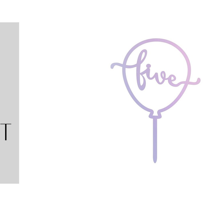 Accesorii decorative, Pempto Genethlia Mpaloni Keik Topper, plywood 3mm-4mm, culoare wenge, dimensiune 20x20cm