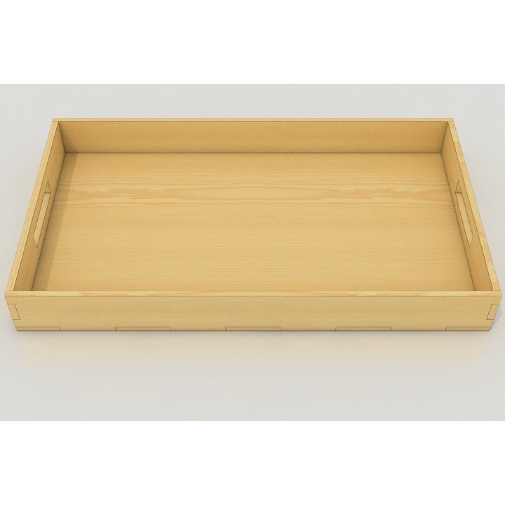 Tava servire din lemn, Intrahome, disc taiat cu laser, 20x20cm, 3mm-4mm