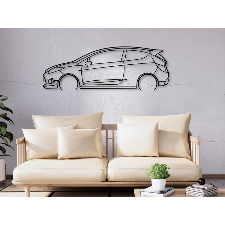 Silhouette masina Fiesta MK7 din plywood, 3mm-4mm, 20x20cm, set de taiere, Intrahome