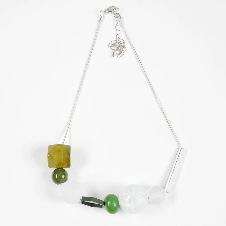 Colier cu margele colorate si design geometric, Meli Melo Paris