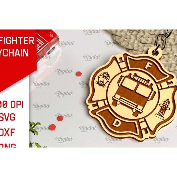 Breloc din lemn Plywood 3mm-4mm, Intrahome, set, 4x4 cm