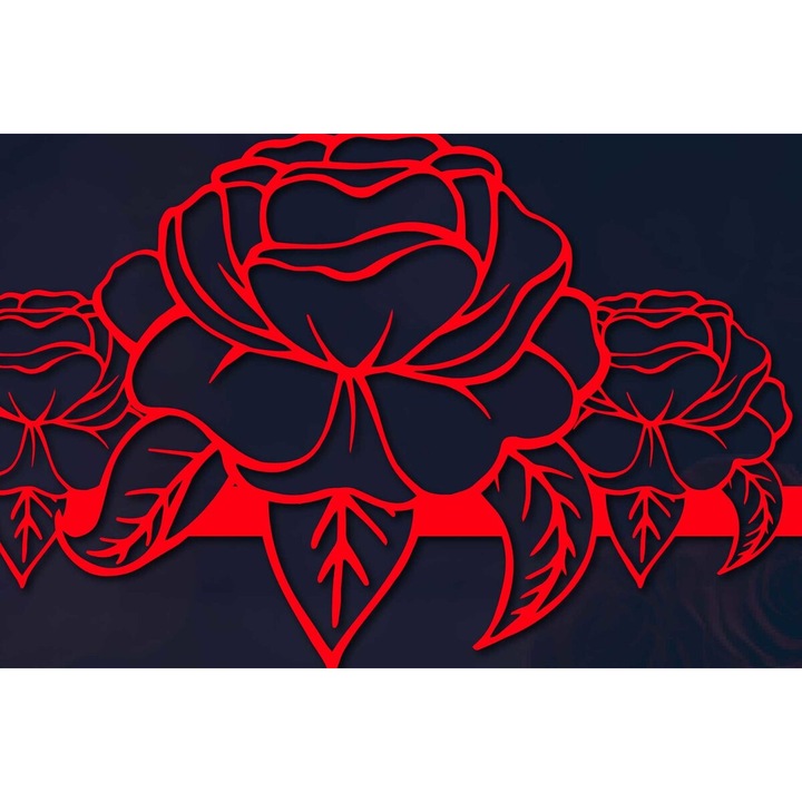 Semn floral din lemn, Intrahome, 3mm-4mm, wenge, 30x20cm