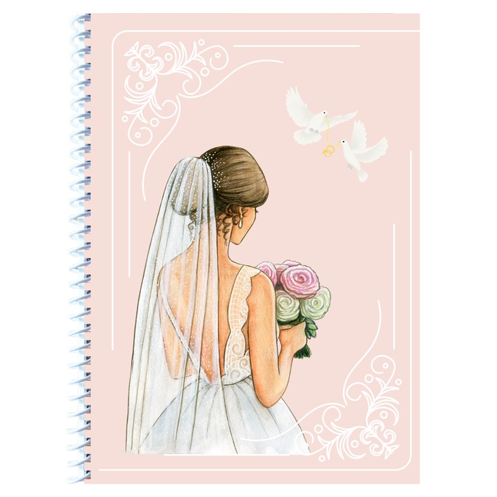 Caiet organizare nunta, Planificator nunta, Wedding planner A4, 150 pagini