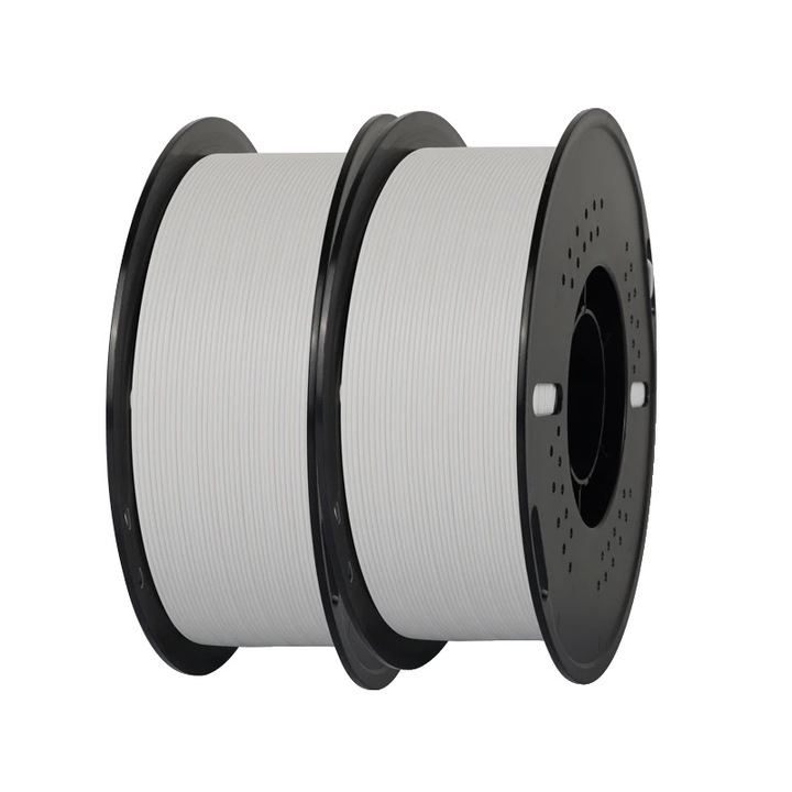 Filament 3D, PLA, finisaj mat, alb, 2KG