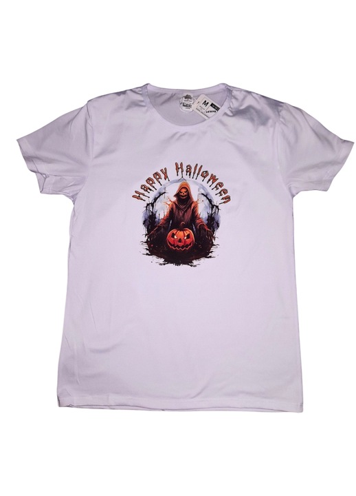 Unisex póló, HALLOWEEN CSONTKOPONYA modell, fehér, XS