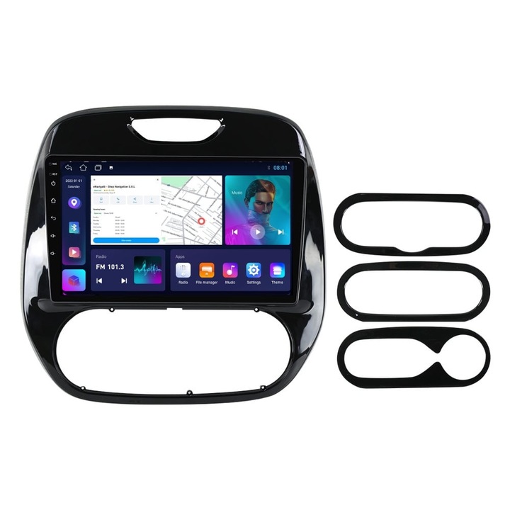 Navigatie Renault Captur 1 (2013-2020) cu Android, 2GB RAM, 32 GB, Ecran IPS 9" 1280 x 720, CarPlay & Android Auto, WiFi, Bluetooth, suport camera DVR