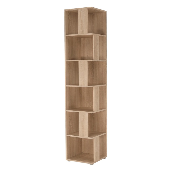 Raft de colt din mdf stejar sonoma Korind 38x38x186.2 cm