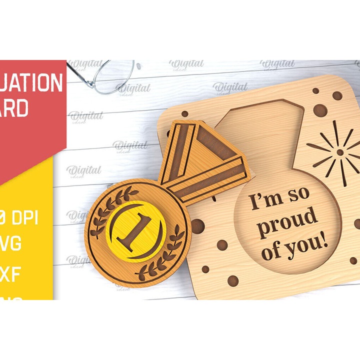 Felicitari, Intrahome, eucheteria din plywood, wenge, 3mm-4mm, 10x15cm