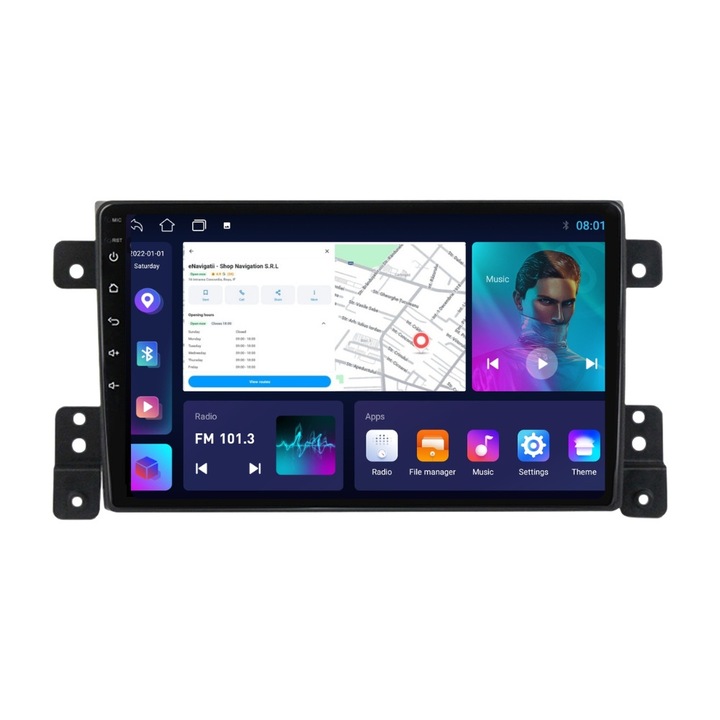 Navigatie Suzuki Grand Vitara II (2005-2015) cu Android, 2GB RAM, 32 GB, Ecran IPS 9" 1280 x 720, CarPlay & Android Auto, WiFi, Bluetooth, suport camera DVR
