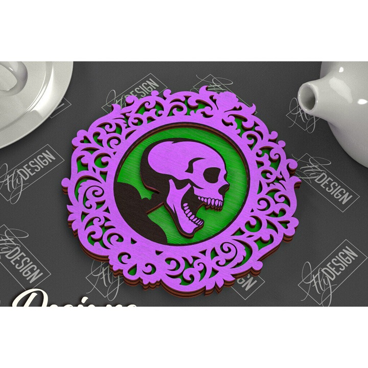 Suporturi bauturi, Intrahome, Souber apokrion, 3mm-4mm, wenge, 15x15cm