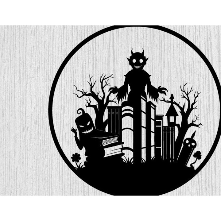 Matrita pentru taiare laser, Intrahome, model de Halloween, 40x50 cm