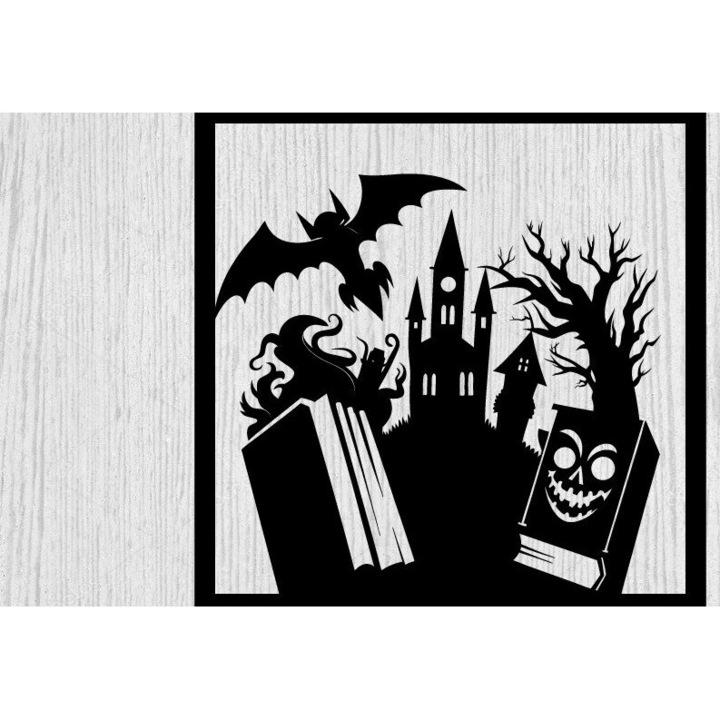 Matrita pentru taiare laser, Intrahome, model de Halloween, 40x50 cm