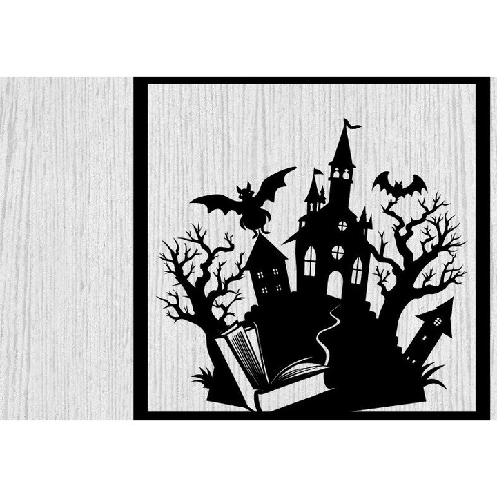 Matrita pentru taiere laser, Intrahome, model de Halloween, 40x50 cm