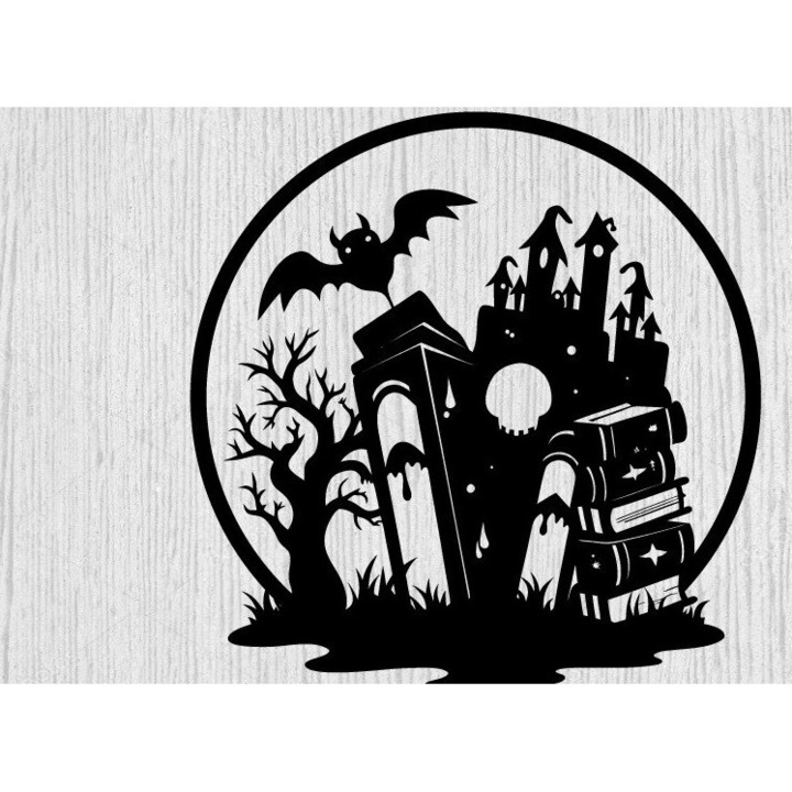 Matrita pentru taiere laser, Intrahome, model de Halloween, 40x50 cm