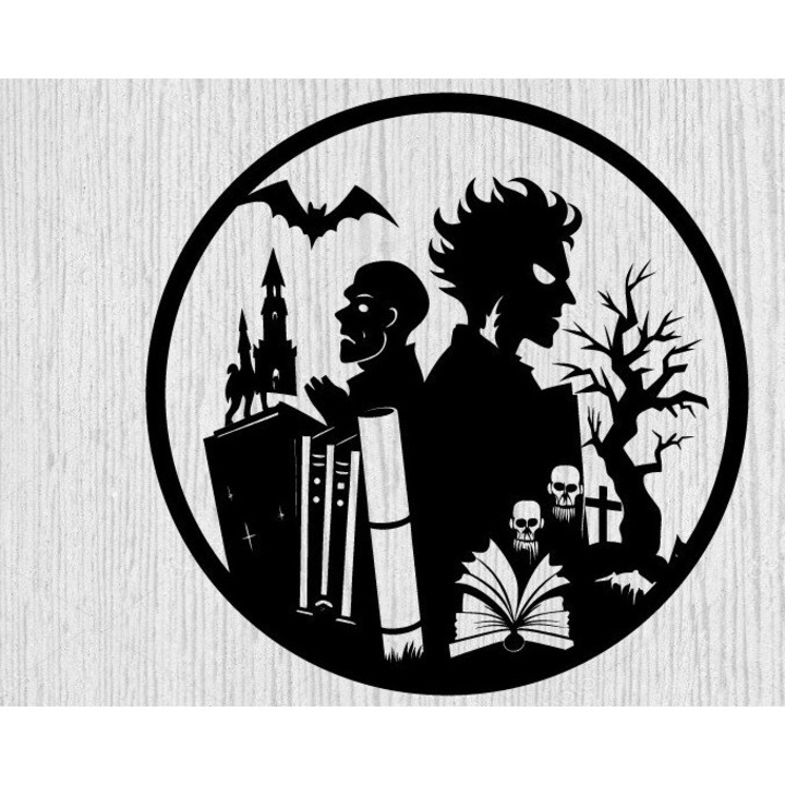 Matrita pentru taiere laser, Intrahome, model de Halloween, 40x50 cm