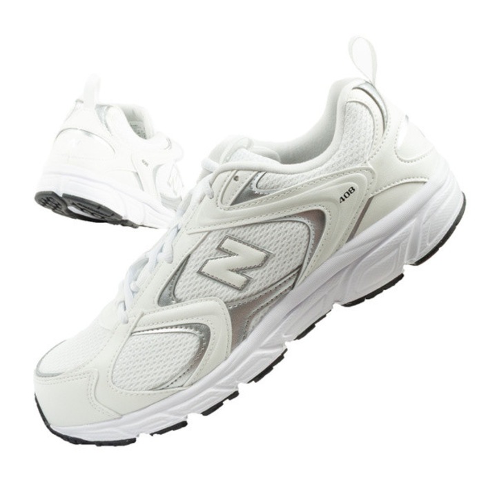 Tenisi sport New Balance pentru barbati, durabili, la moda, albi si argintii, Alb