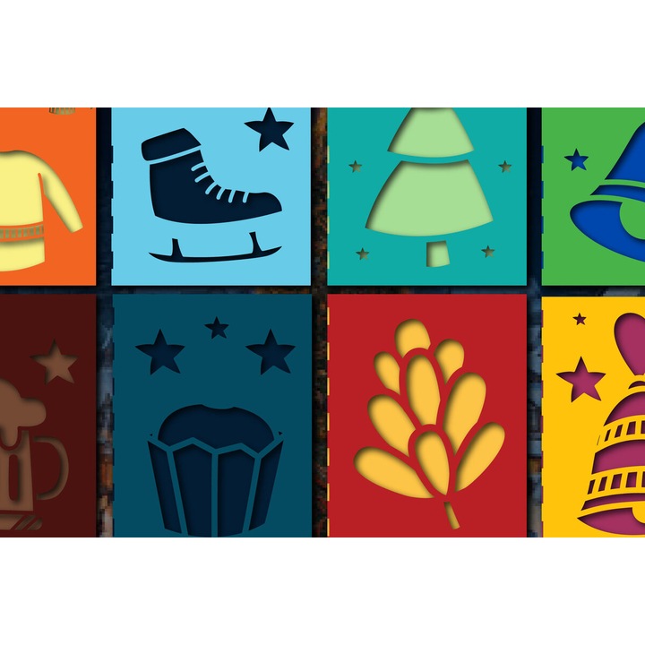 Set felicitari din carton, Intrahome, 3mm-4mm, 20x20cm