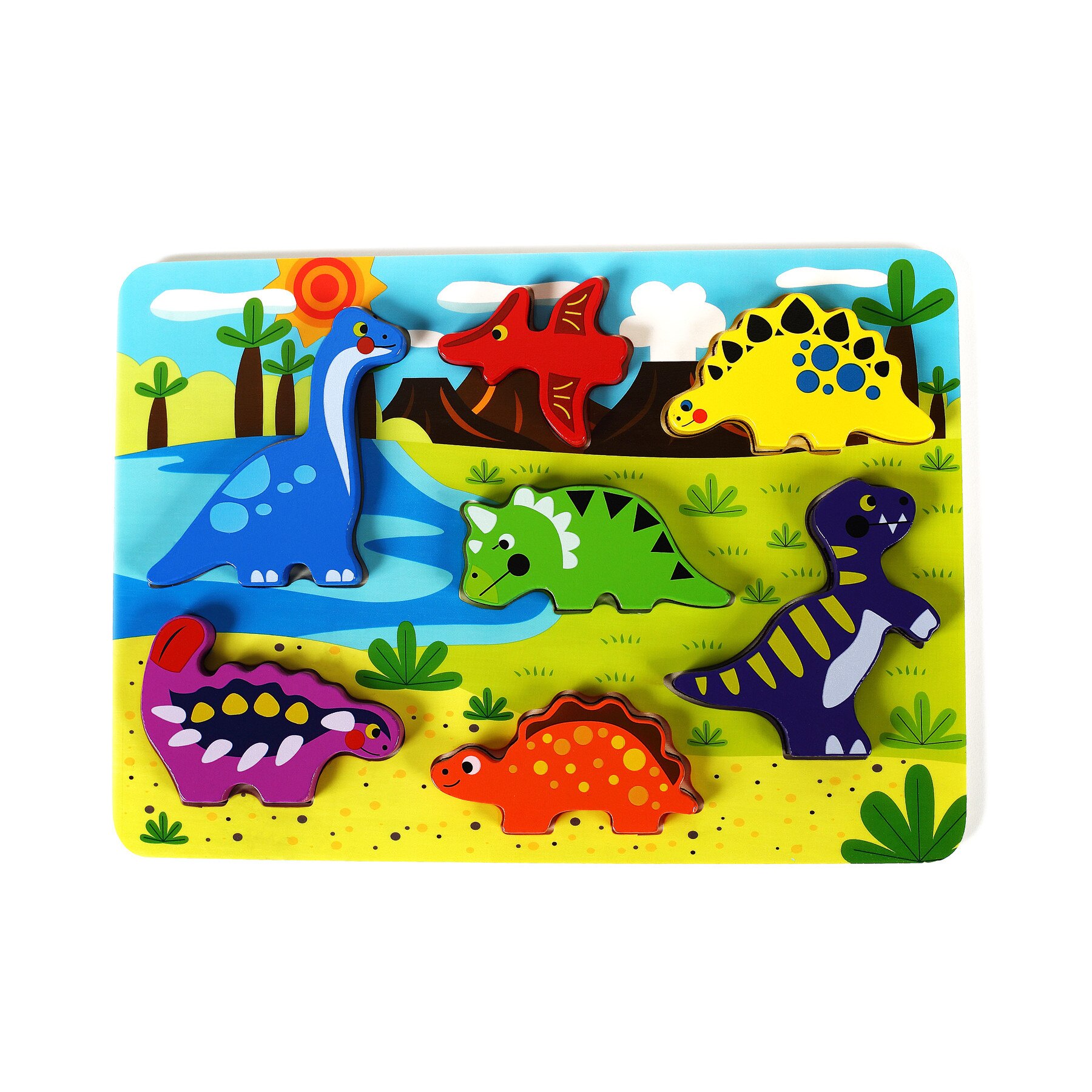 Puzzle lemn Dinozauri