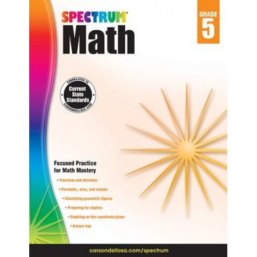 Spectrum Math Workbook, Grade 5, Spectrum (Compiled by)