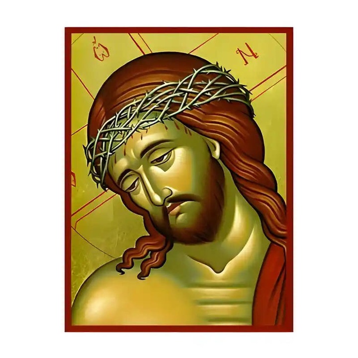 Icoana Ortodoxa, Intrahome, Hristos Nymphios, 10x7 cm, cu perigrama aurie