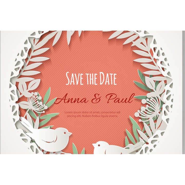 Felicitare, Intrahome, plywood 3mm-4mm, 20x20cm, set