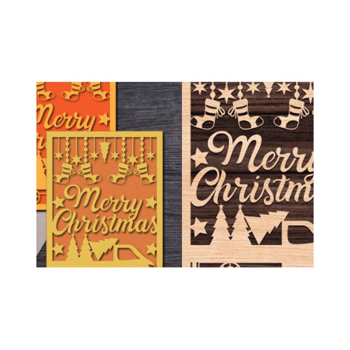 Felicitari, Intrahome, plywood 3mm-4mm, 20x20cm, set de 2 bucati