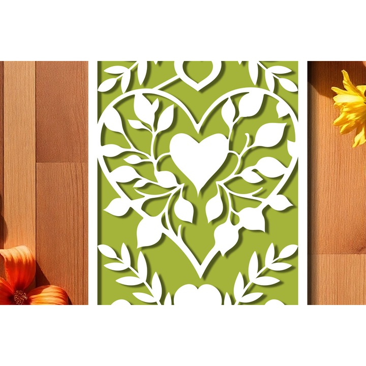 Felicitare, Intrahome, plywood 3mm-4mm, 20x20cm, set