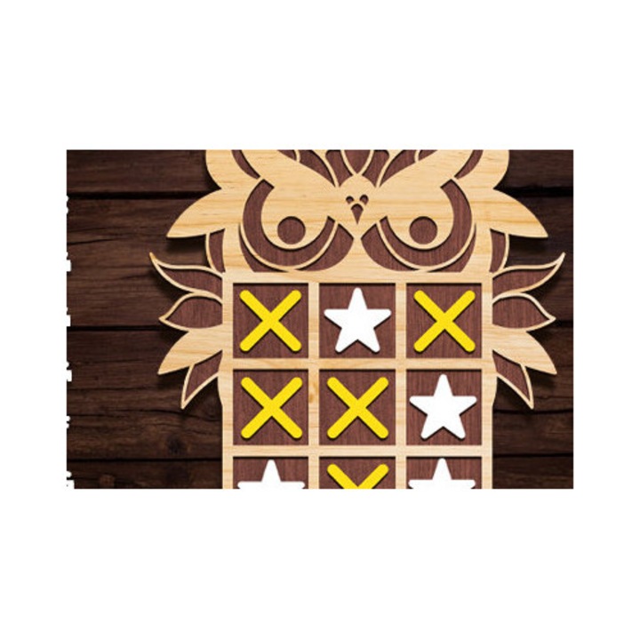 Joc de societate, Intrahome, Tic Tac Toe, 20x20cm, 3mm-4mm
