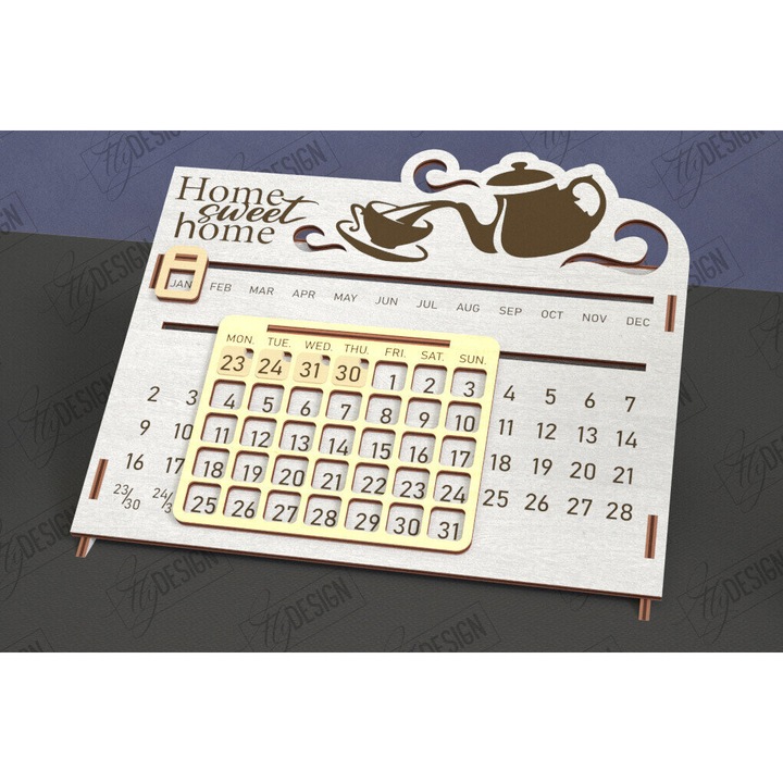 Agenda din plywood 3mm-4mm, Intrahome, 20x20cm, design personalizat, fabricata in Grecia