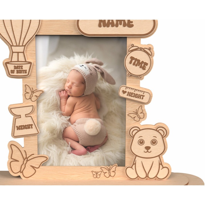 Rame foto clasice, Intrahome, plywood 3mm-4mm, 20x20cm, set