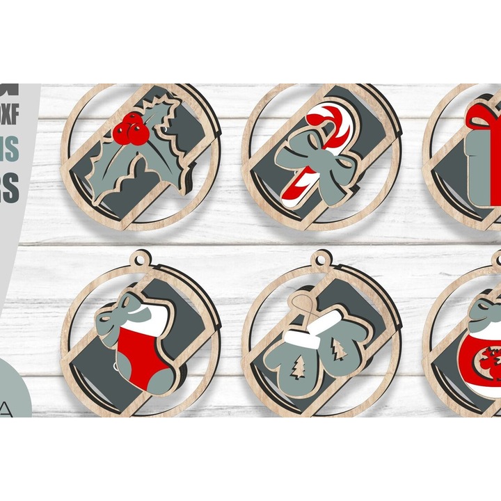 Felicitare, Intrahome, plywood 3mm-4mm, 20x20cm, set