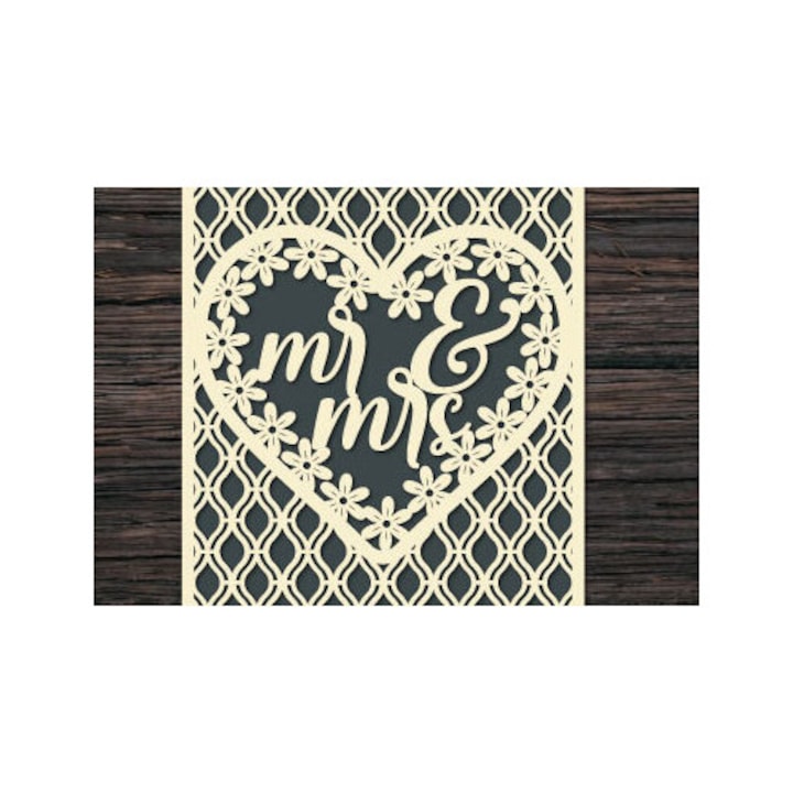 Felicitare, Intrahome, plywood 3mm-4mm, 20x20cm, set