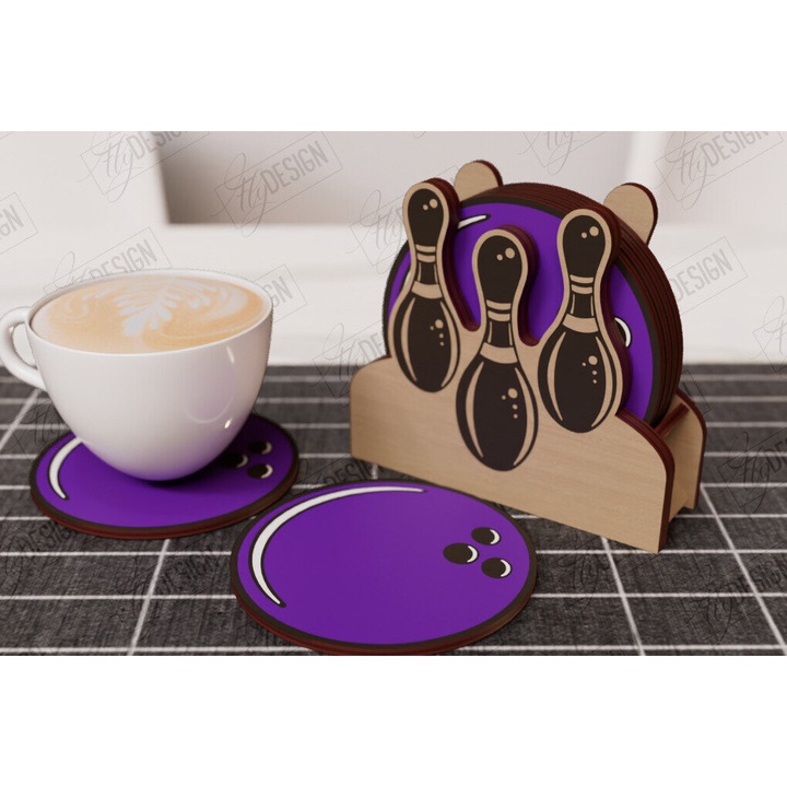 Suporturi bauturi, Intrahome, plywood 3mm-4mm, dimensiune 20x20cm, set