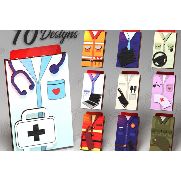 Set de felicitari din plywood 3mm-4mm, Intrahome, 20x20cm, fabricat in Grecia